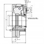 Counter centrifugal sliding jaw chuck drawing