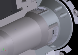 Sliding Wedge Chuck with carbide grippers for roughing operations